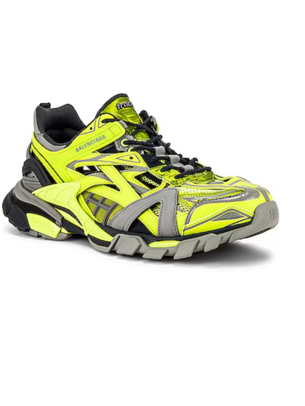 Balenciaga women Neon Yellow and Gray Track 2 Open Sneakers size EU 40 US 10 - Picture 3 of 7